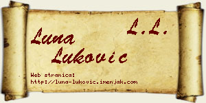 Luna Luković vizit kartica
